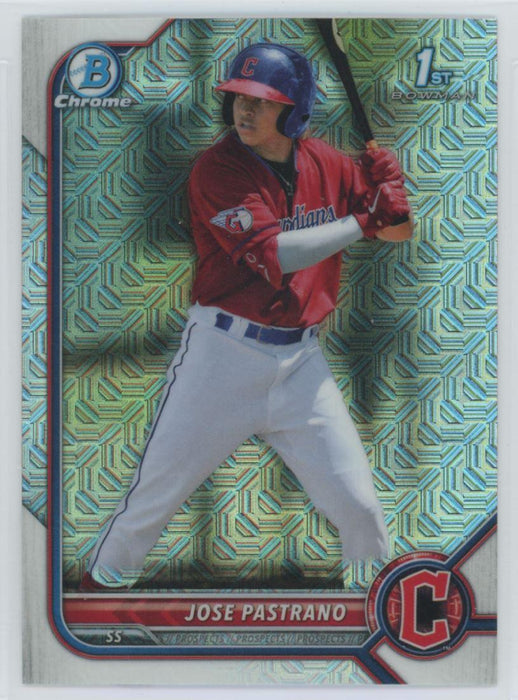 Jose Pastrano 2022 Bowman Chrome Prospects # BCP-21 Mojo Refrctor Cleveland Guardians - Collectible Craze America