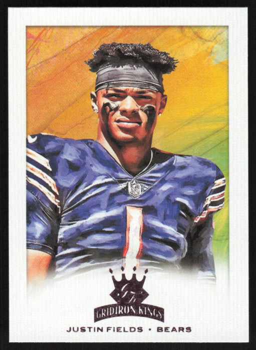 Justin Fields 2021 Panini Chronicles Gridiron Kings # GK-4 RC Pink Chicago Bears - Collectible Craze America