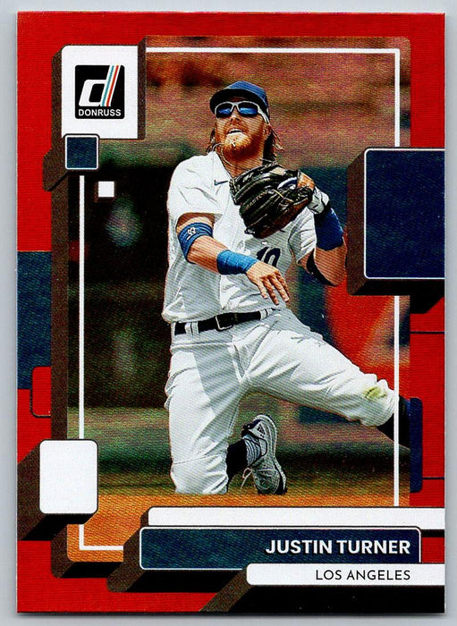 Justin Turner 2022 Donruss Baseball # 97 Holo Red Los Angeles Dodgers - Collectible Craze America
