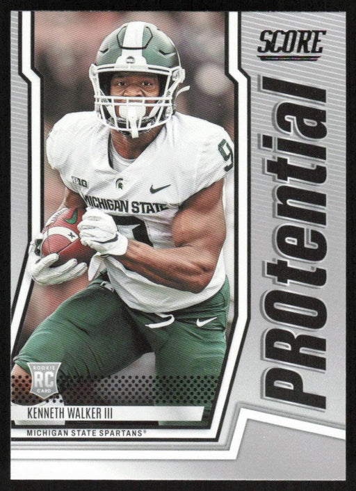 Kenneth Walker III 2022 Panini Score Football # P-KW RC PROtential Michigan State Spartans - Collectible Craze America
