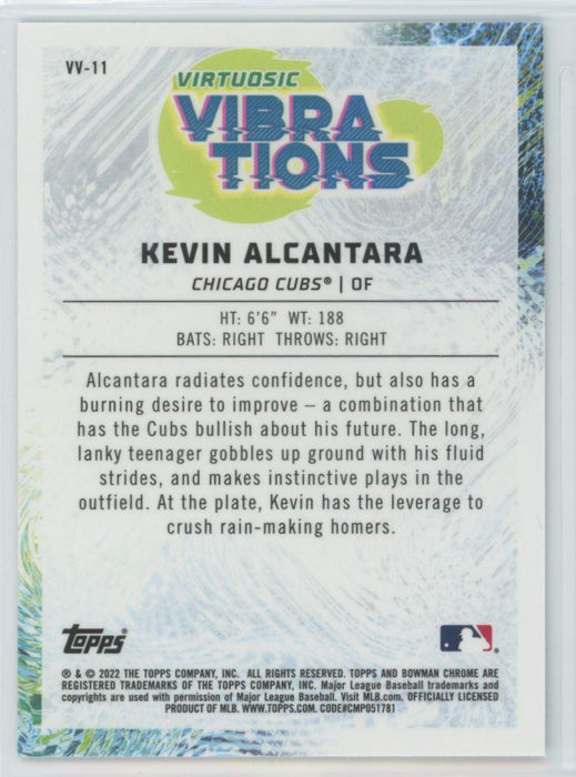 Kevin Alcantara 2022 Bowman Virtuosic Vibrations # VV-11 Insert Chicago Cubs - Collectible Craze America