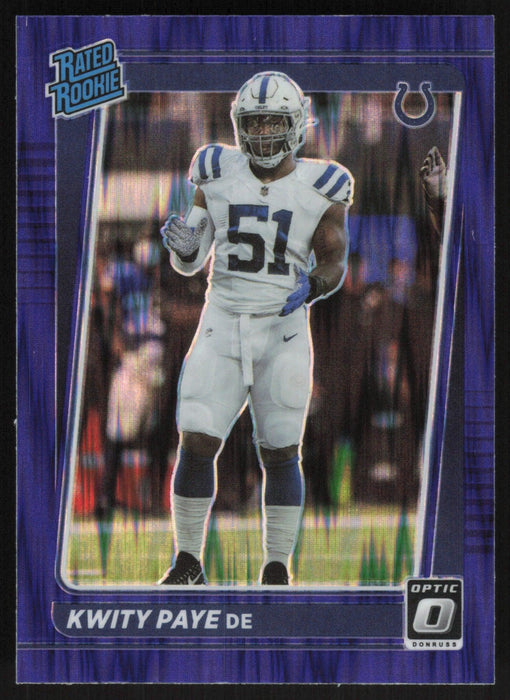 Kwity Paye 2021 Donruss Optic Rated Rookie # 248 RC Purple Shock Indianapolis Colts - Collectible Craze America