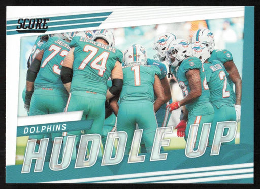 Miami Dolphins 2022 Panini Score Football # HU-MIA Huddle Up Miami Dolphins - Collectible Craze America