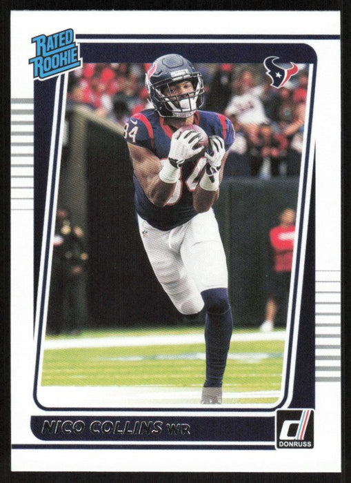 Nico Collins 2021 Donruss Football # 280 RC Houston Texans Rated Rookie Base - Collectible Craze America