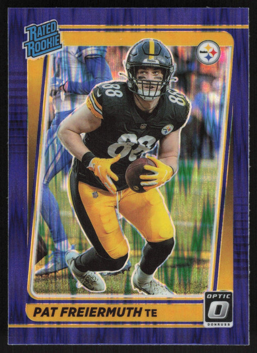 Pat Freiermuth 2021 Donruss Optic Rated Rookie # 232 RC Purple Shock Pittsburgh Steelers - Collectible Craze America