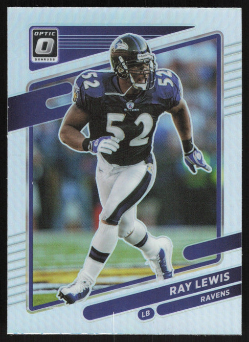 Ray Lewis 2021 Donruss Optic # 131 Silver Prizm Baltimore Ravens - Collectible Craze America