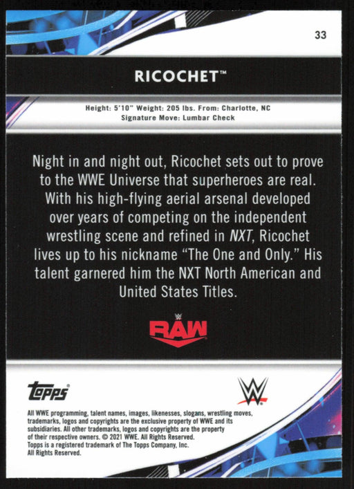 Ricochet 2021 Topps Finest WWE # 33 - Collectible Craze America