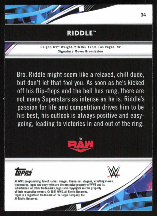 Riddle 2021 Topps Finest WWE # 34 - Collectible Craze America