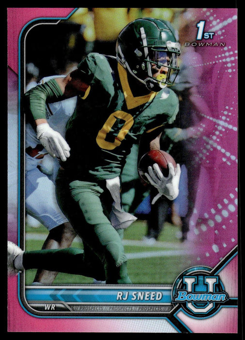 RJ Sneed 2021 Bowman University Football # 72 1st Pink Refractor Baylor Bears - Collectible Craze America