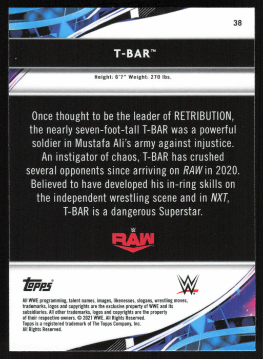 T-Bar 2021 Topps Finest WWE # 38 RC - Collectible Craze America