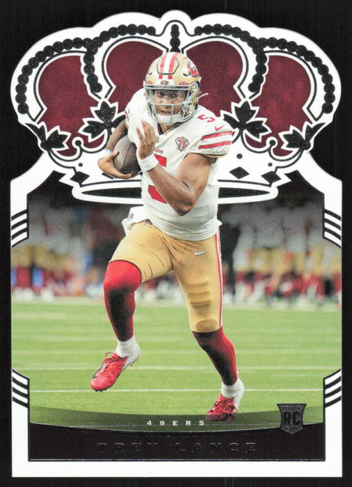 Trey Lance 2021 Panini Chronicles Crown Royale Rookies # CR-3 RC Die-Cut San Francisco 49ers - Collectible Craze America