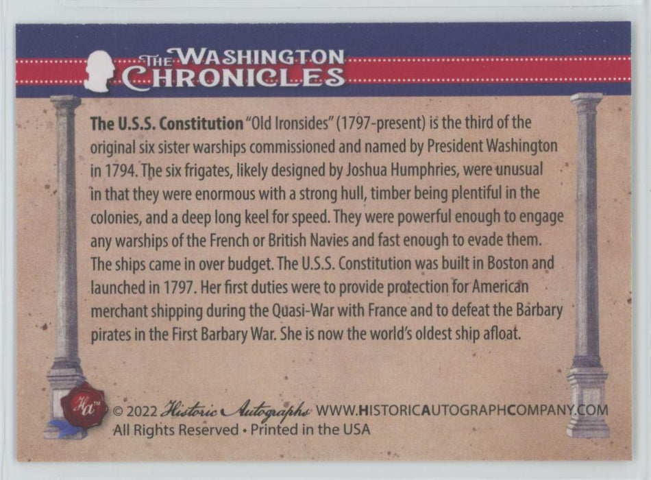U.S.S. Constitution 2022 The Washington Chronicles # 172 - Collectible Craze America