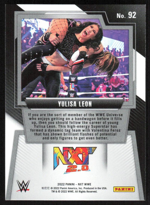 Yulisa Leon 2022 Panini NXT WWE # 92 RC Base NXT 2.0 - Collectible Craze America