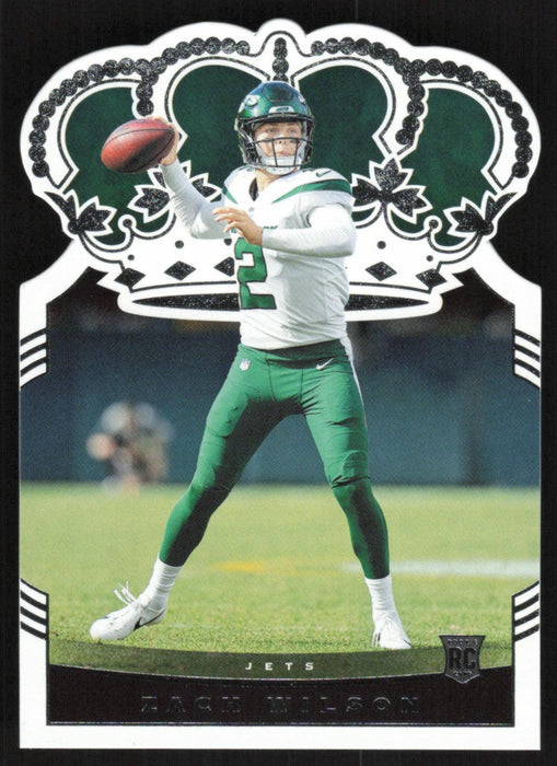 Zach Wilson 2021 Panini Chronicles Crown Royale Rookies # CR-2 RC Die-Cut New York Jets - Collectible Craze America